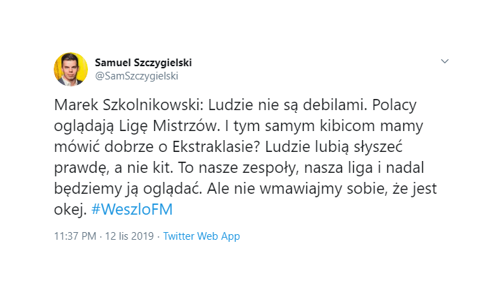 Dyrektor TVP Sport na temat POZIOMU Ekstraklasy